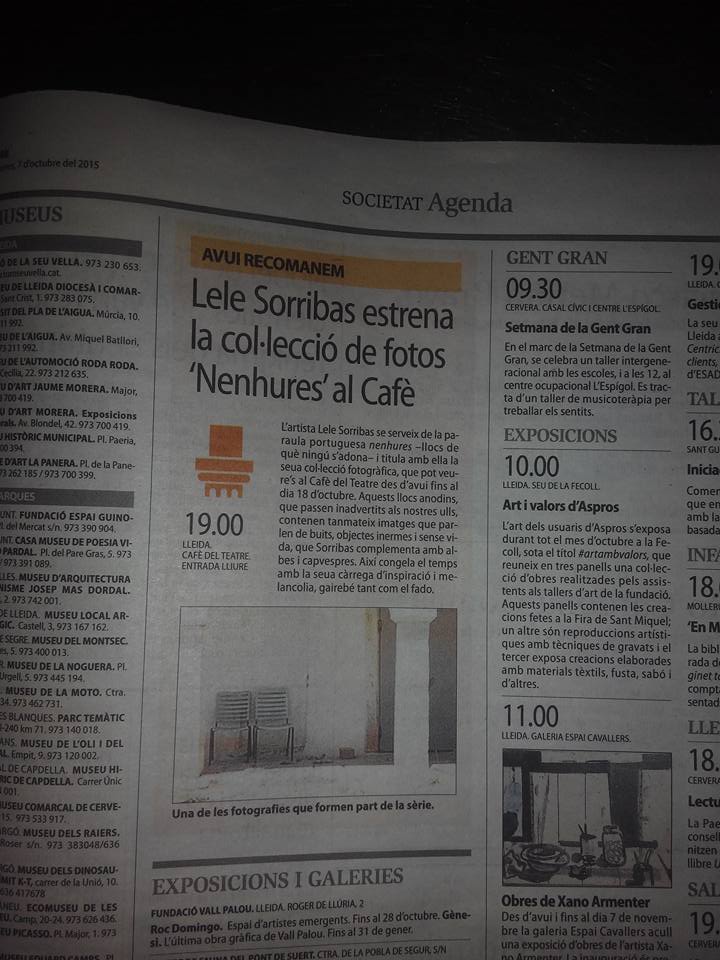 El segre 8 oct Nenhures